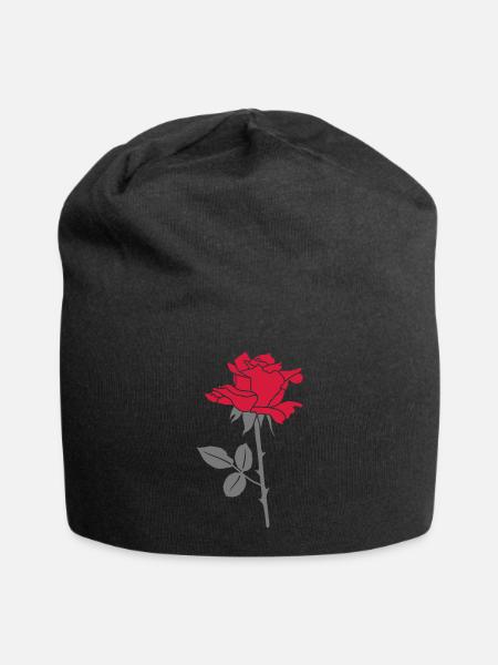 Rose - Jersey-Beanie - Schwarz
