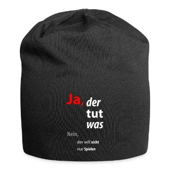 The dog is doing something - Jersey Beanie - black - Front