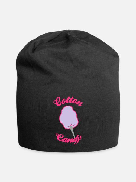 cotton candy - Jersey Beanie - black