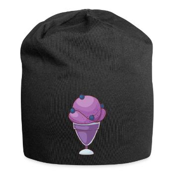 Crème glacée, crème glacée, crème glacée, crème glacée, boule, crème glacée, sundae - Bonnet en jersey - noir - Devant