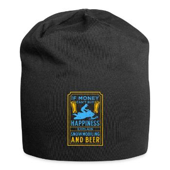 Money Can't Buy Happiness Snowmobiling And Beer - Jersey-Beanie - Schwarz - Vorne