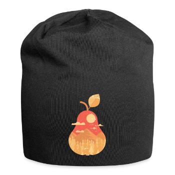 Vintage panoramic pear - Jersey Beanie - black - Front