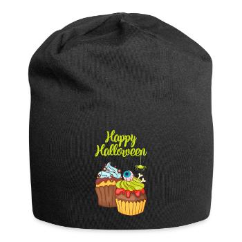 Gâteau au muffin Halloween - Bonnet en jersey - noir - Devant