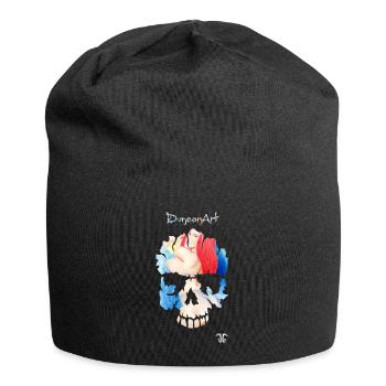 Skull-Logo reds - Jersey-Beanie - Schwarz - Vorne