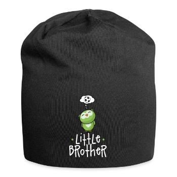 Little Soccer Brother - Kleiner Bruder Süße Eule - Jersey-Beanie - Schwarz - Vorne