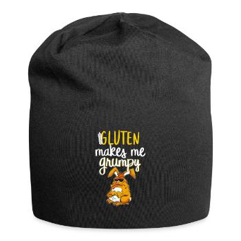 Gluten saying wheat celiac gift idea ketogen - Jersey Beanie - black - Front