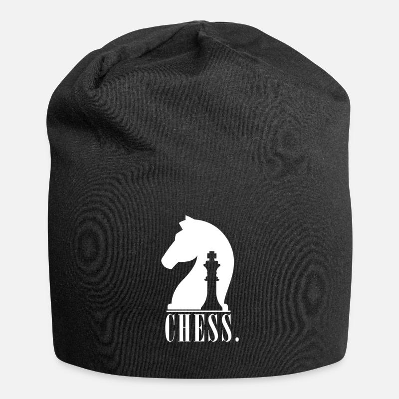 Chess Chess Chessplayer Springer - Jersey Beanie - black