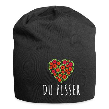 Du Pisser - Jersey-Beanie - Schwarz - Vorne