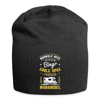 Coole Opas fahren Wohnmobil - Camping Opa Camper - Jersey-Beanie - Schwarz - Vorne
