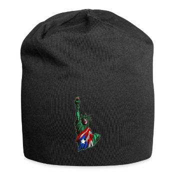 Proud To Be Puerto Rican American - Statue Of - Jersey Beanie - black - Front