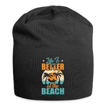 LIFE IS BETTER AT THE BEACH by The Manzanita - Bonnet en jersey - noir - Devant