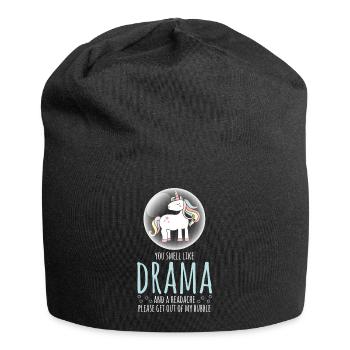Unicorn You Smell Like Drama and A Headache Please - Jersey Beanie - black - Front