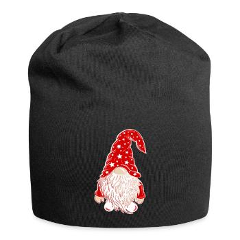 Weihnachts Gnom Wichtel Xmas Zwerg - Jersey-Beanie - Schwarz - Vorne