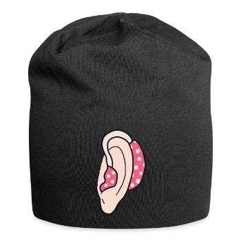 Hearing aid Hearing impaired, deaf and hard of hea - Jersey Beanie - black - Front
