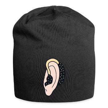 Hearing aid Hearing impaired, deaf and hard of hea - Jersey Beanie - black - Front