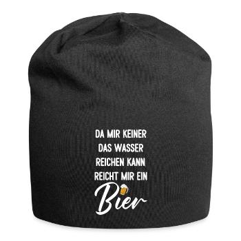 Since no one can give me the water beer - Jersey Beanie - black - Front