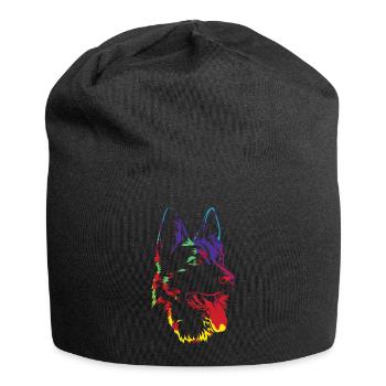 Schäferhund - deutscher Schäferhund - Geschenk - Jersey-Beanie - Schwarz - Vorne