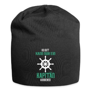 so gut kann nur ein kapitän aussehen - Jersey-Beanie - Schwarz - Vorne