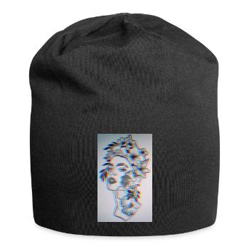 PsycheManiacFlowerPower - Jersey-Beanie - Schwarz - Vorne