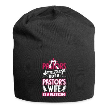 Pastor Appreciation Clergy Preacher Christian - Jersey Beanie - black - Front