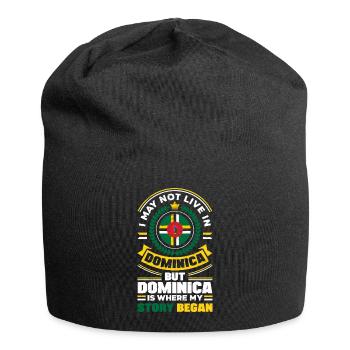 Dominica Dominican Dominica Flag Quote - Jersey Beanie - black - Front