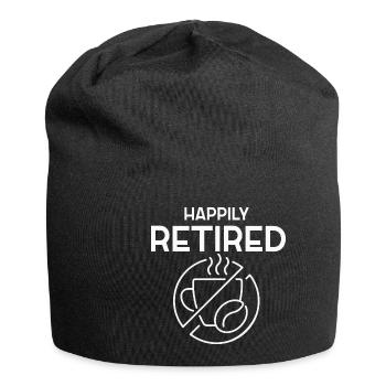Glücklich im Ruhestand Trinker Alkoholiker Veteran - Jersey-Beanie - Schwarz - Vorne