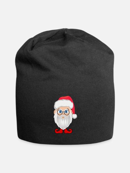 Weihnachtsmann - Jersey-Beanie - Schwarz