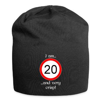 20 years very crisp script white - Jersey Beanie - black - Front