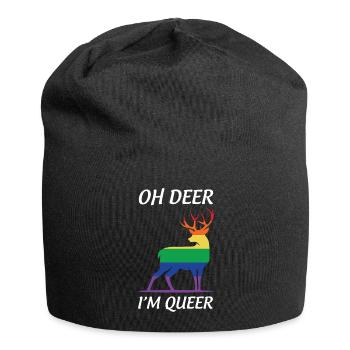 LGBTQ Nonbinary Colorful Rainbow Flag LGBTQ+ Pride - Jersey Beanie - black - Front