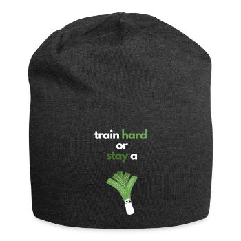 Gym Gym Poireau Motivation Dicton - Bonnet en jersey - charbon - Devant