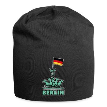 Berlin - Jersey-Beanie - Schwarz - Vorne