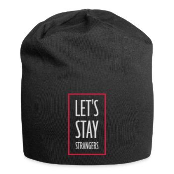 Citation Restons Strangers - Bonnet en jersey - noir - Devant