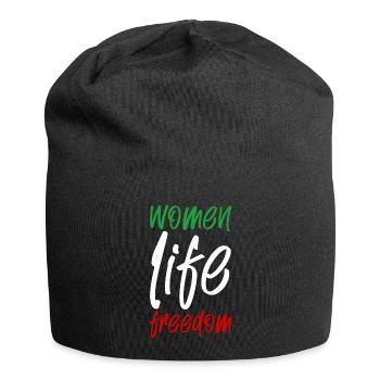 Liberté de vie des femmes - Bonnet en jersey - noir - Devant