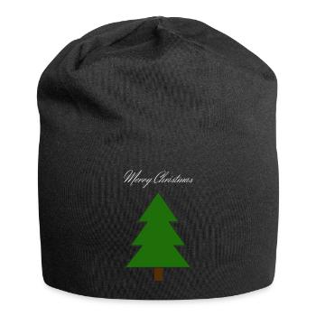 Merry Christmas - Weihnachtsbaum - Jersey-Beanie - Schwarz - Vorne