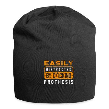 Amputierte Humorprothese -Chirurgie Amputation - Jersey-Beanie - Schwarz - Vorne