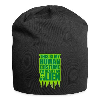 Citation extraterrestre de costume humain - Bonnet en jersey - noir - Devant