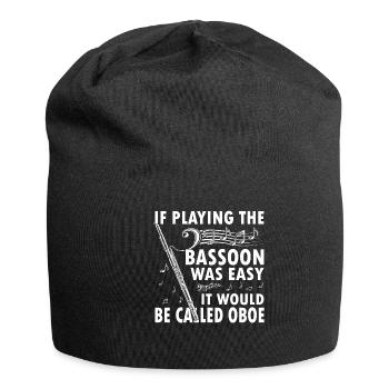 Holzblasinstrument Musik Bassoonist - Jersey-Beanie - Schwarz - Vorne