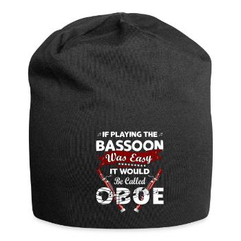 Holzblasinstrument Musik Bassoonist - Jersey-Beanie - Schwarz - Vorne
