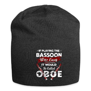Instrument à vent Musique Bassoniste - Bonnet en jersey - charbon - Devant