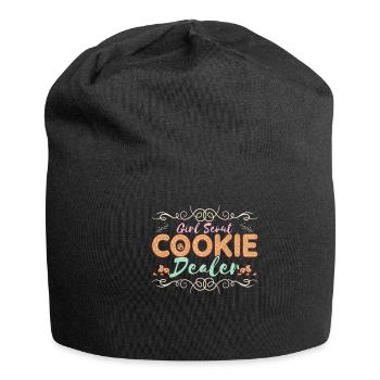 Lustiger Schokoladen -Lebkuchen -Weihnachtskekse - Jersey-Beanie - Schwarz - Vorne