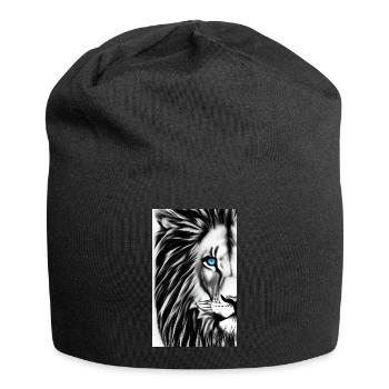 Lion Black and White - Jersey Beanie - black - Front