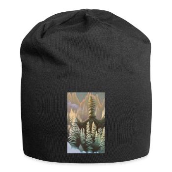 Fantasie-Winterlandschaft Schnee - Jersey-Beanie - Schwarz - Vorne