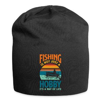 Fishing Is Not Just A Hobby Father's Day Fishing - Jersey-Beanie - Schwarz - Vorne