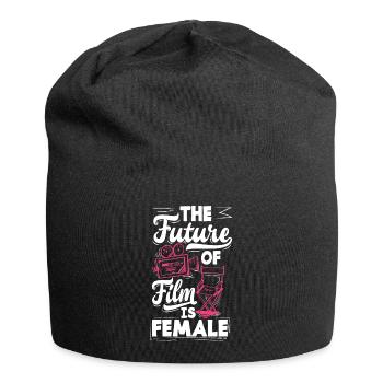 The Future Of Film Is Female Filmmaker - Jersey Beanie - black - Front