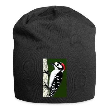 Pic piqué à tête rouge cool dessin comique cool - Bonnet en jersey - noir - Devant