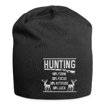 Jagen Jagdspruch & Jäger Geschenkidee - Jersey-Beanie - Schwarz - Vorne