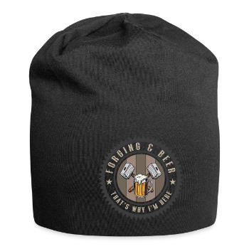 Lustiger Schmied Spruch & Schmieden - Jersey-Beanie - Schwarz - Vorne