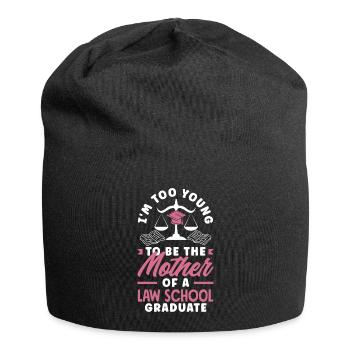 Too young to be the mother of a law school - Jersey Beanie - black - Front
