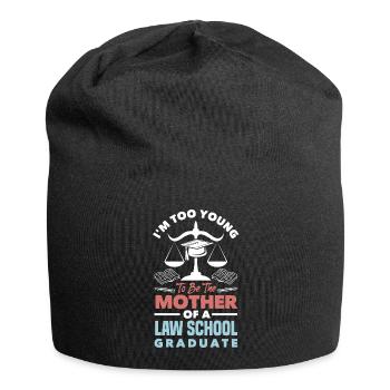 Too young to be the mother of a law school - Jersey Beanie - black - Front