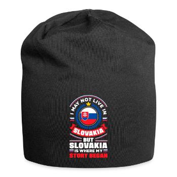Slovak Slovakia Slovak Flag Quote - Jersey Beanie - black - Front
